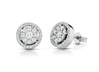 Boucles d'oreilles PG Gioielli Femme Eclipse in Or blanc Diamante 0.32 Ct ORECLIPSE/1 - ORECLIPSE/1